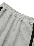 EVE Sport Sweatshirt Stripe Patchwork Two Piece Pants Set AIL-292
