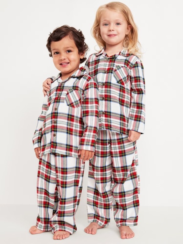 EVE Christmas Plaid Print Parent-Child Pajama Set GSGS-0708