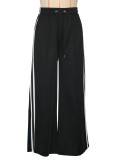 Stripe Patchwork Loose Straight Pants SH-391285