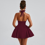 EVE Solid Color Sleeveless Mini Dress BLG-D4A17633A