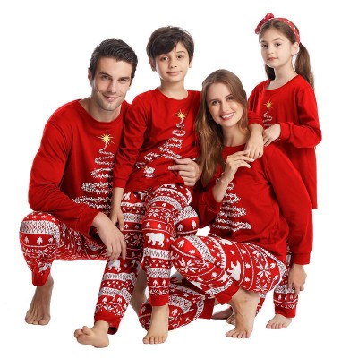 EVE Christmas Print Parent-Child Family Pajama Set YLDF-2245