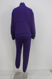 EVE Zipper Sweater Fleece Sweatshirt Pants 2 Piece Set GRST-8786