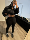 EVE Fashion Sport Solid Color Two Piece Pants Set LSD-2301