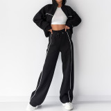 EVE Fashion Loose Tie Up Sweatshirt Pant Suit GRST-28696