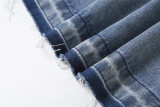 EVE Fashion Washed Pleated Denim Skirt GWSI-1021
