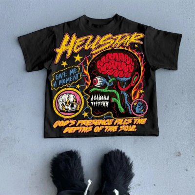 EVE Men's Cartoon Graphic Short Sleeve T-shirt VGQM-27589