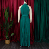 EVE Plus Size Solid Color Sleeveless Wide Leg Jumpsuit GCZF-8588