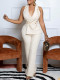EVE Plus Size Chain Sleeveless Slim Jumpsuit GCZF-8604