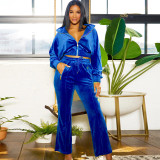 EVE Casual Long Sleeve Solid Two Piece Pants Set GFDY-1314