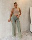 EVE Washed Hollow Out Staight Jeans LX-5538