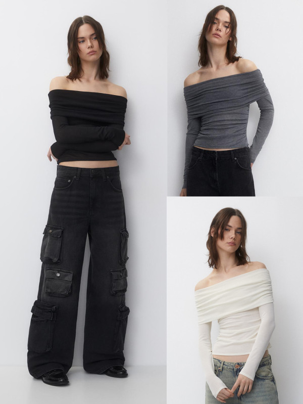 EVE Sexy Solid Color Off Shoulder Tops GWDS-240901