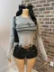 EVE Fashion Print O Neck Woolen Top YUEM-220262