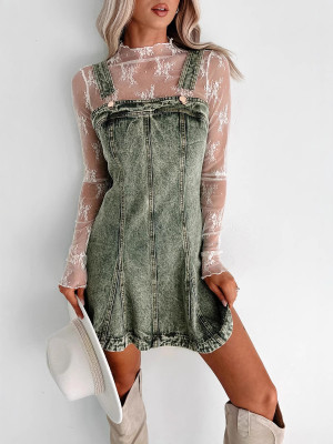 EVE Fashion Denim Sling Vest Mini Dress GYAN-8923