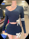 EVE Pre Order: About 7 work days shipping Fashion Long Sleeve Bow Wool Skirt Suit YUEM-230292