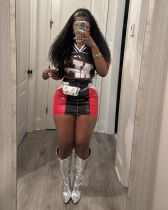 EVE Pre Order: About 7 work days shipping Fashion Print Mesh T Shirt YUEM-230291