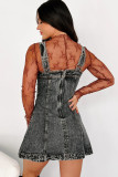 EVE Fashion Denim Sling Vest Mini Dress GYAN-8923