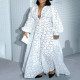 EVE Plus Size Hollow Out Lace Lace Cardigan Maxi Dress GXYY-8039