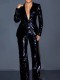 EVE Plus Size Fashion Sequin Blazer Two Piece Pants Set GXYY-8178