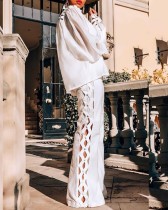 EVE Plus Size Hollow Out Loose Two Piece Pants Set GXYY-7009