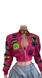 EVE Long Sleeve Embroidered Jacket Baseball Coat GFCF-1293
