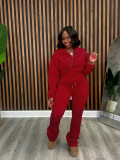 EVE Zipper Padded Sweatshirt Lace-Up Pants Sweatsuit SFY-605