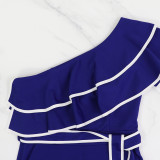 EVE Fashion Ruffles Slash Shoulder Loose Jumpsuit GYLY-10576