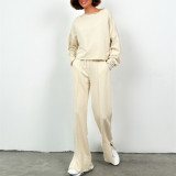 EVE Casual Long Sleeve Loose Long Sleeve Pants Suit YMZY-1056