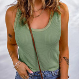 EVE Sleeveless Solid Color Knits Tank Tops YMZY-0026