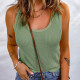 EVE Sleeveless Solid Color Knits Tank Tops YMZY-0026