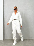 EVE Zipper Fashion Long Sleeve Pants Sweatshirt Suit YMZY-1057