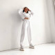 EVE Casual Loose Zipper Sweatshirt Pants Suit YMZY-5972