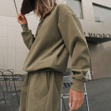 EVE Sport Casual Long Sleeve Sweatshirt Pants Suit YMZY-21174