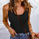 EVE Sleeveless Solid Color Knits Tank Tops YMZY-0026