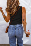 EVE Sleeveless Solid Color Knits Tank Tops YMZY-0026