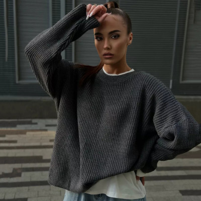 EVE Loose Knit Pullover Sweater YMZY-82701