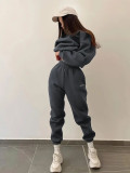 EVE Long Sleeve Solid Color Two Piece Pants Set YMZY-9014