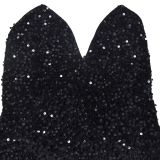 EVE Sequin Velour Sling Backless Maxi Dress BY-7065