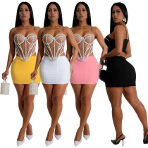 EVE Solid Color Slim Sexy Mini Skirt MZ-2878