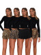 EVE Leopard Print Sexy Pleated Skirt MZ-2876