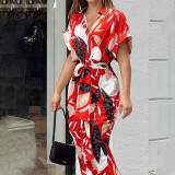 EVE Plus Size Solid Color Half Sleeve Shirt Dress GHHE-22037