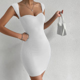 EVE Sleeveless Solid Color Knits Mini Dress GYSQ-CDCJ1010