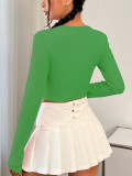 EVE Long Sleeve Solid Color Love T Shirt GYSQ-ZTDH0940