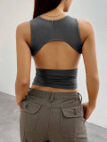 EVE Solid Color Tight Sleeveless Tank Tops GYSQ-CDEA2460