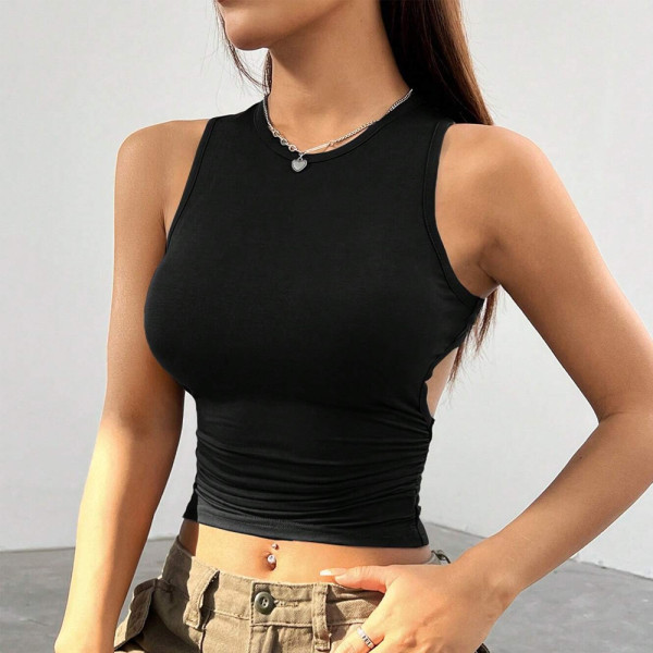 EVE Solid Color Tight Sleeveless Tank Tops GYSQ-CDEA2460