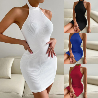 EVE Sleeveless Backless Solid Mini Dress GYSQ-WDCF0910