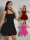 EVE Solid Color Halter Backless Mini Dress GYSQ-CDEA0530