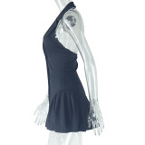 EVE V Neck Halter Backless Mini Dress GJYO-301258