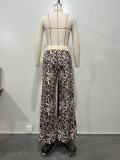 EVE Leopard Print Patchwork Loose Sweatpant OD-8719