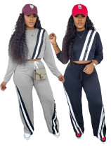 EVE Fashion Patchwork Loose Sport Two Piece Pants Set OD-8723