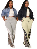 EVE Leopard Print Patchwork Loose Sweatpant OD-8719